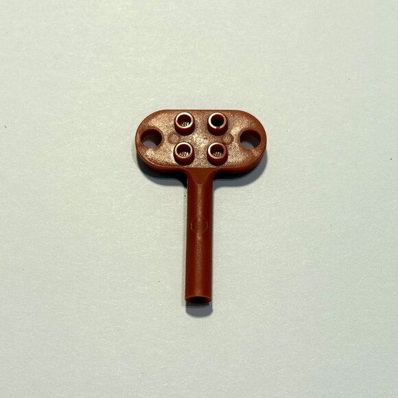 Lego Key - Vintage (1980's) One Red Windup /Turn Motor Key 1 Wind Up (LGP-20) - Picture 4 of 5
